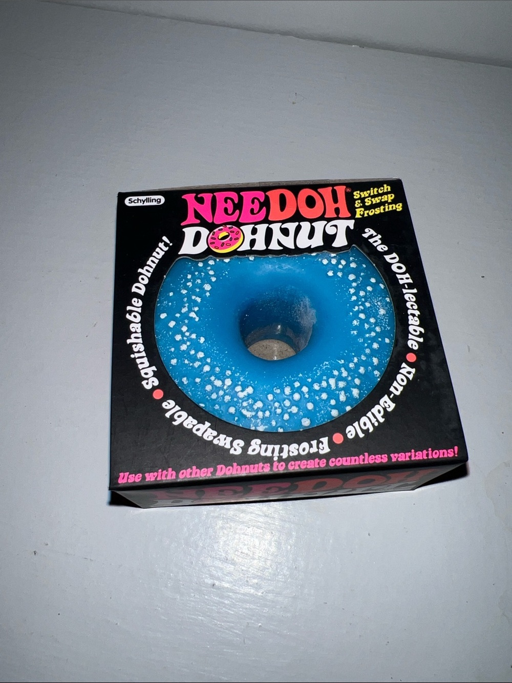 Nee doh Pink Donut  Squishable Toy - Switch & Swap Frosting